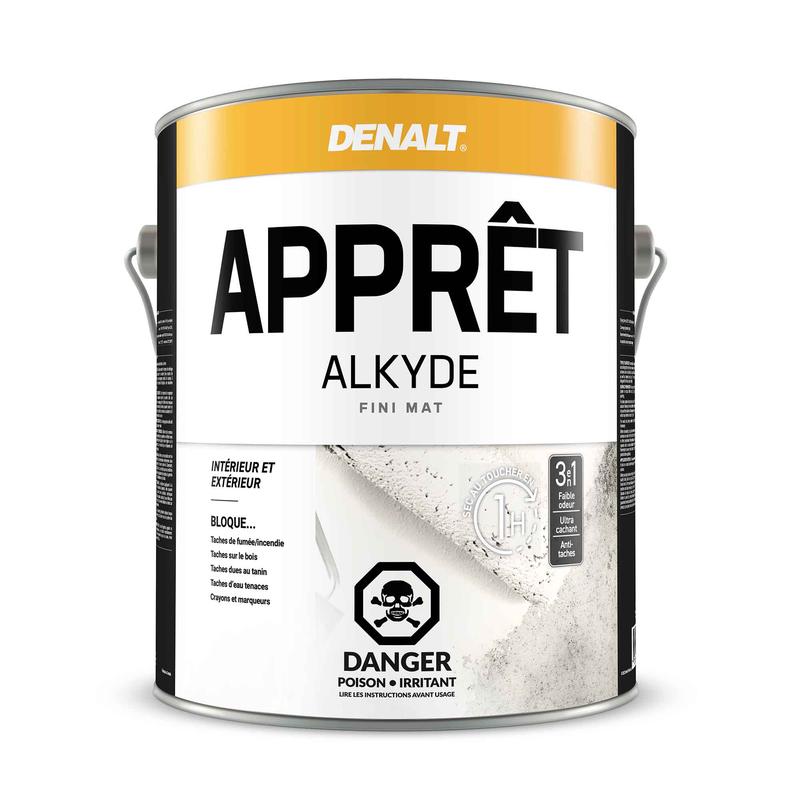 Apprt anti-taches Alkyde blanc mat, 3,7L