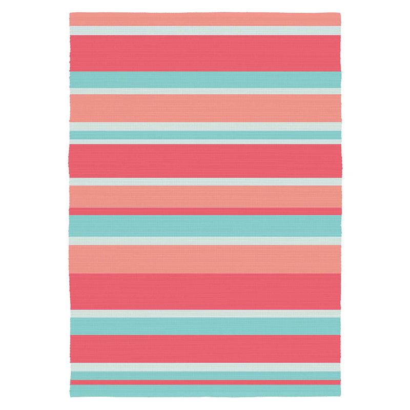 Tapis dextrieur tiss de 36" x 48", motif de rayures clatantes