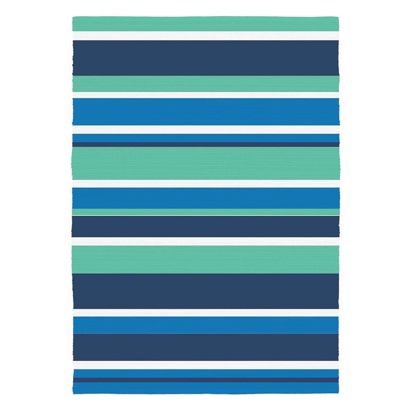 Tapis dextrieur tiss de 36" x 48", motif de rayures de mer