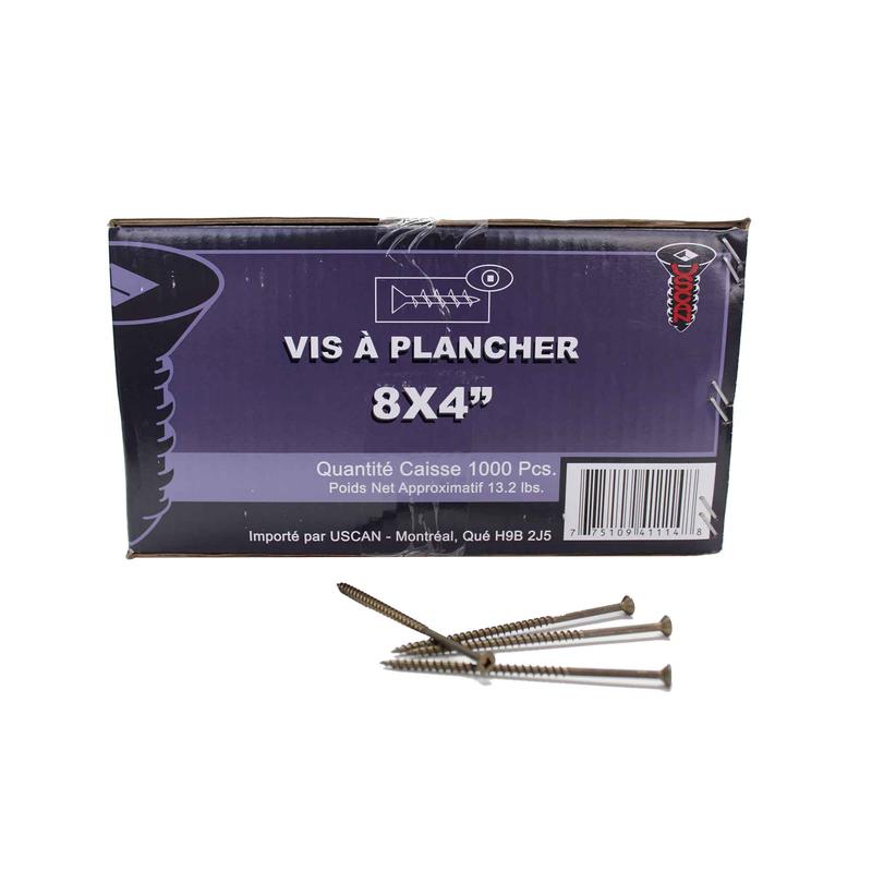Vis  plancher, #8 x 4" (1000 units)