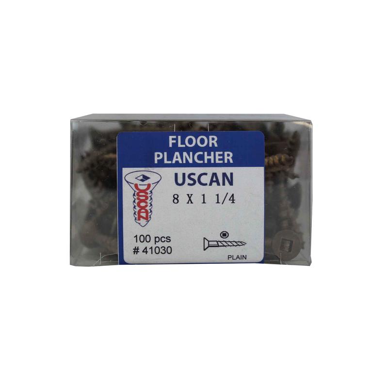Vis  plancher, #8x1-1/4" (100 units)
