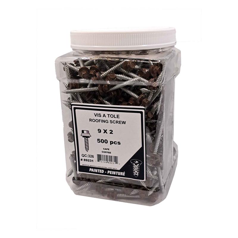 Vis  tle  tte de couleur caf, #9 x 2" (500 units)