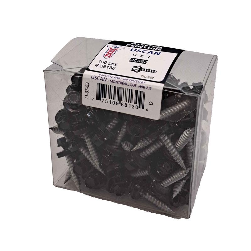 Vis  tle  tte de couleur noire, #9 x 1" (100 units)