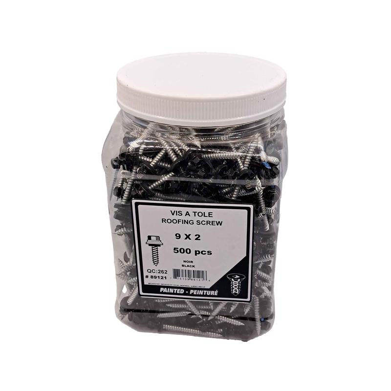 Vis  tle  tte de couleur noire, #9 x 2" (500 units)