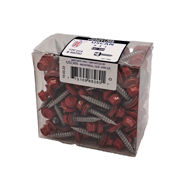 Vis  tle  tte de couleur rouge brillant, #9 x 1" (100 units)