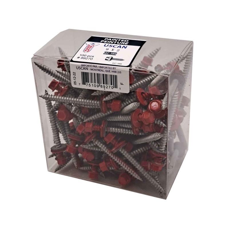 Vis  tle  tte de couleur rouge brillant, #9 x 2" (100 units)