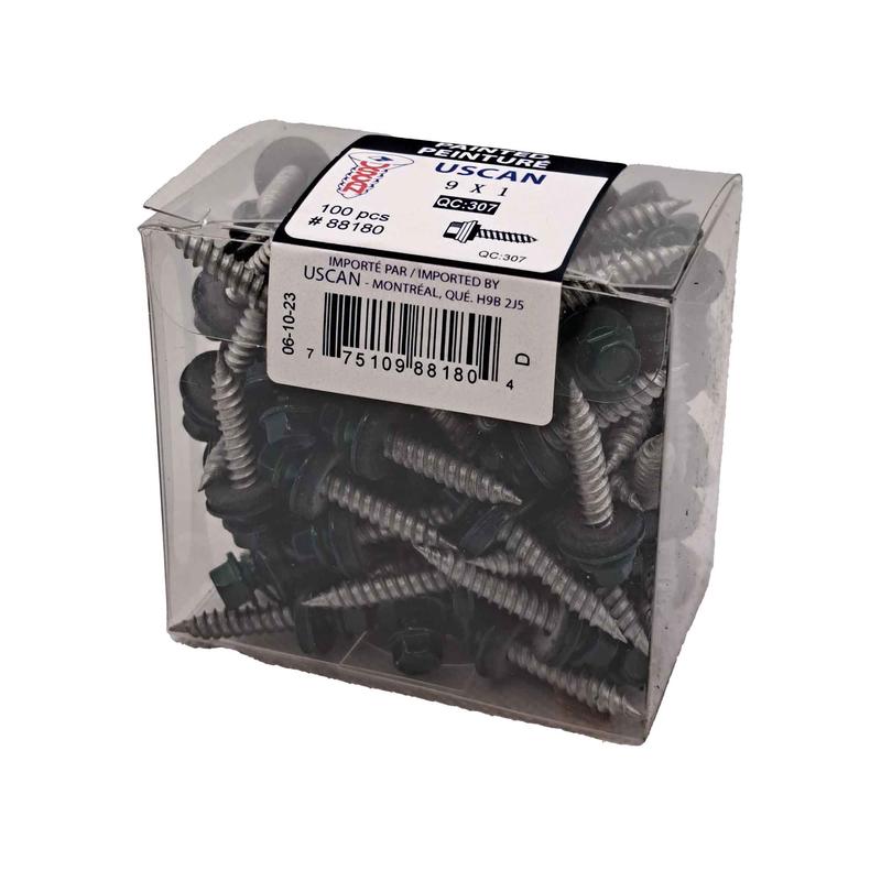 Vis  tle  tte de couleur vert fonc, #9 x 1" (100 units)