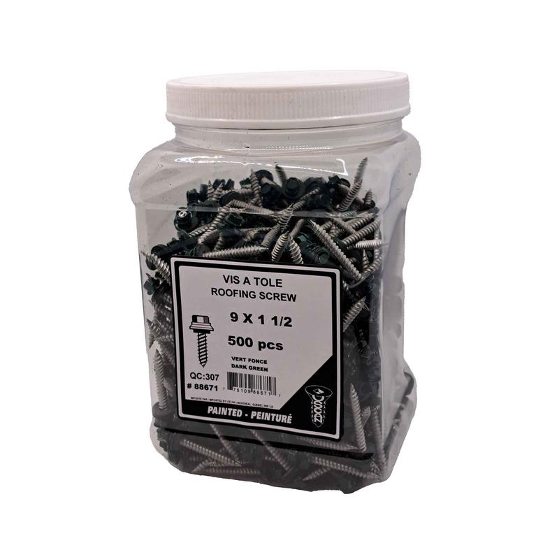 Vis  tle  tte de couleur vert fonc, #9x1-1/2" (500 units)