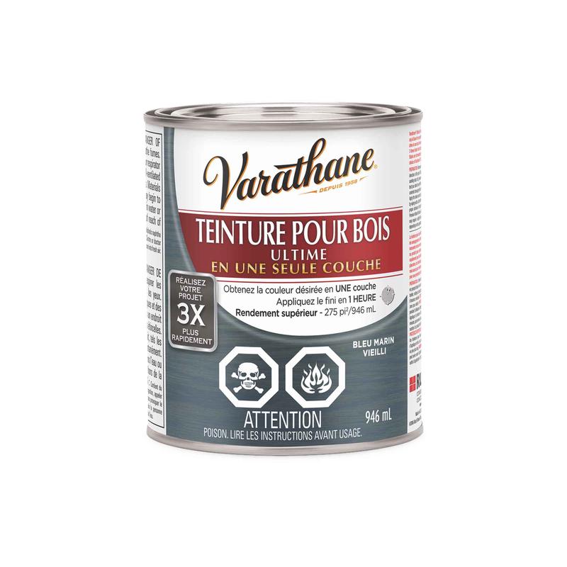 Teinture pour bois Ultime bleu marin vieilli, 946ml