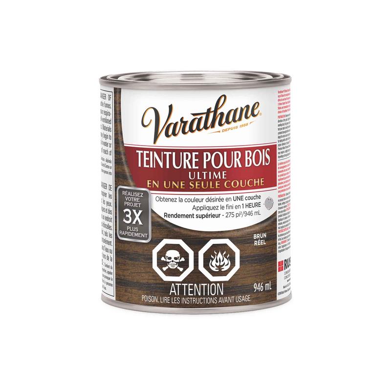 Teinture pour bois Ultime brun rel, 946ml