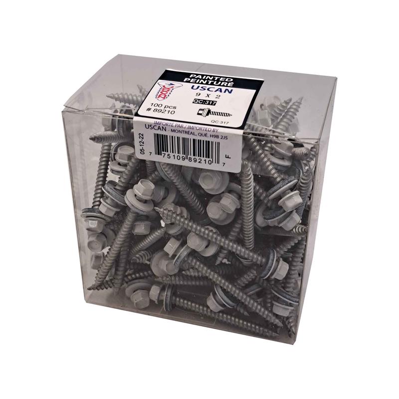 Vis  tle  tte de couleur blanche, #9 x 2" (100 units)