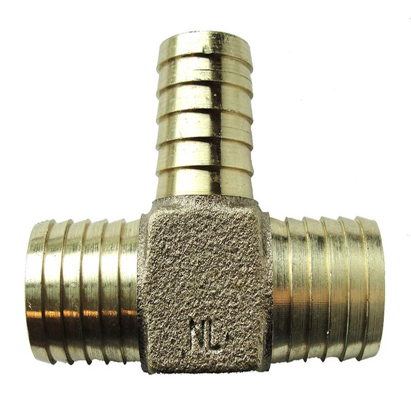 American Granby 3/4" Brass Hose Barb Tee T 3 Way Pipe Fitting Thread Gas Fuel Water Air NLRBT3/4