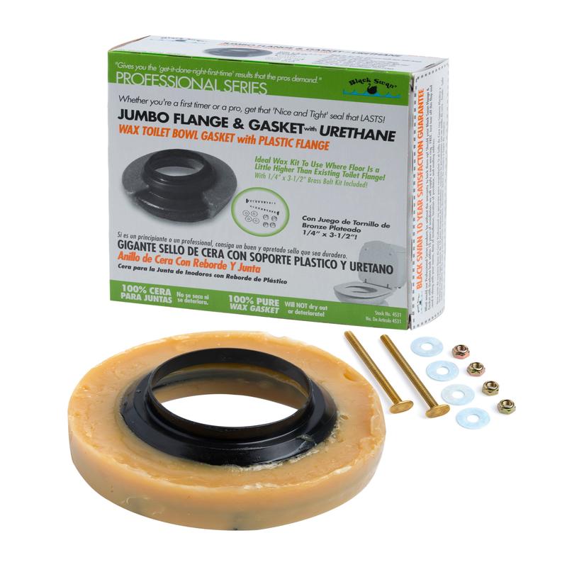 Black Swan's Jumbo Flange & Gasket with Urethane and Brass Bolt Kit 1/4" x 3-1/2"