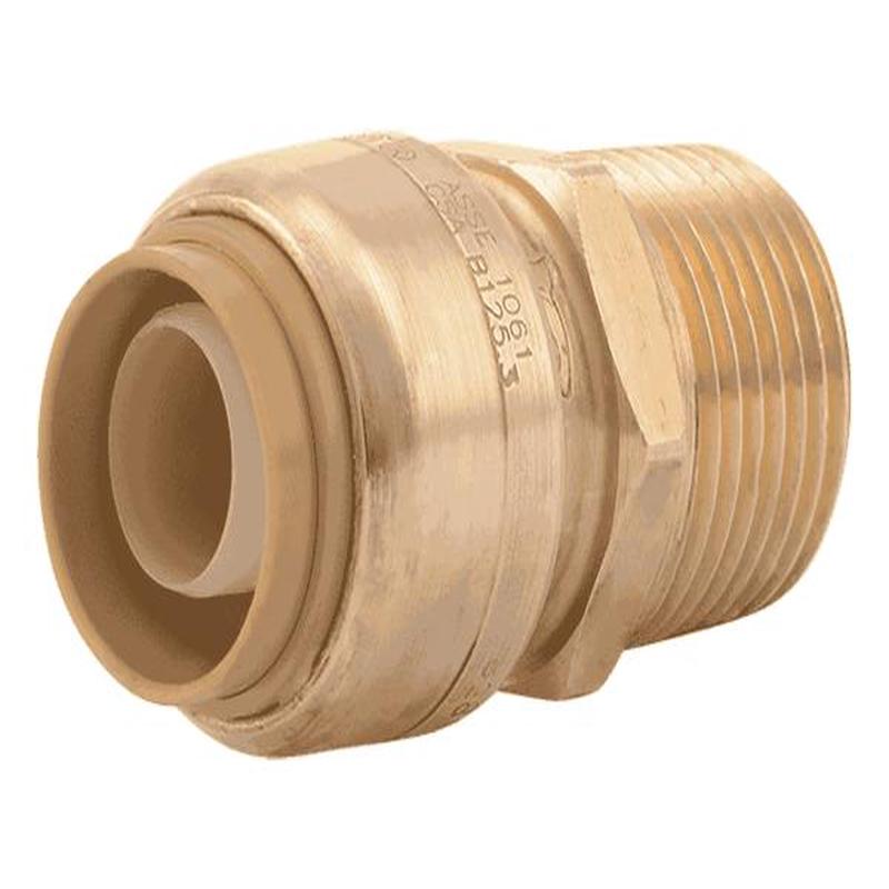 SharkBite Brass Push Male Adapter 1/2" X 3/4"