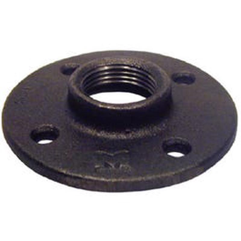 Black Pipe Floor Flange, 1-In.