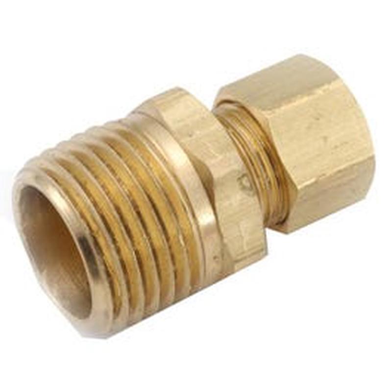 Brass Compression Connector, Lead-Free, 3/4 x 3/4-In. MIP