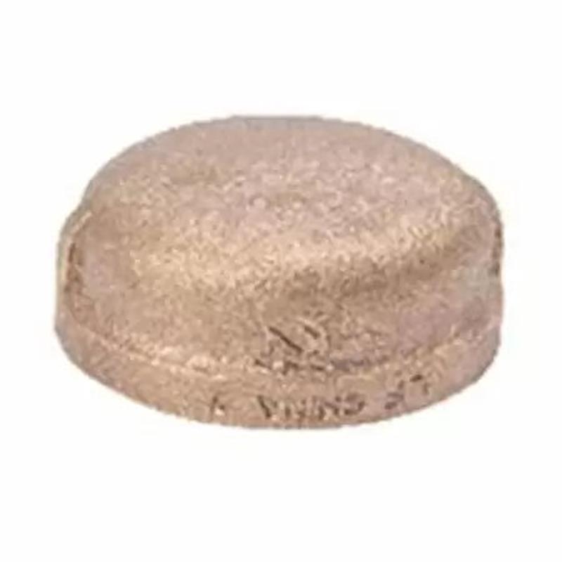 B & K Industries 1/4" Red Brass Threaded Pipe Fittings Cap