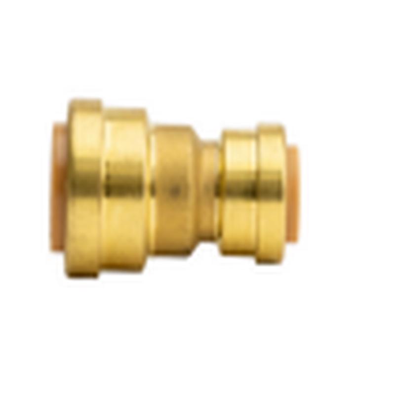 Quick Fitting 3/8 x 1/2 Reducing Coupling Brass