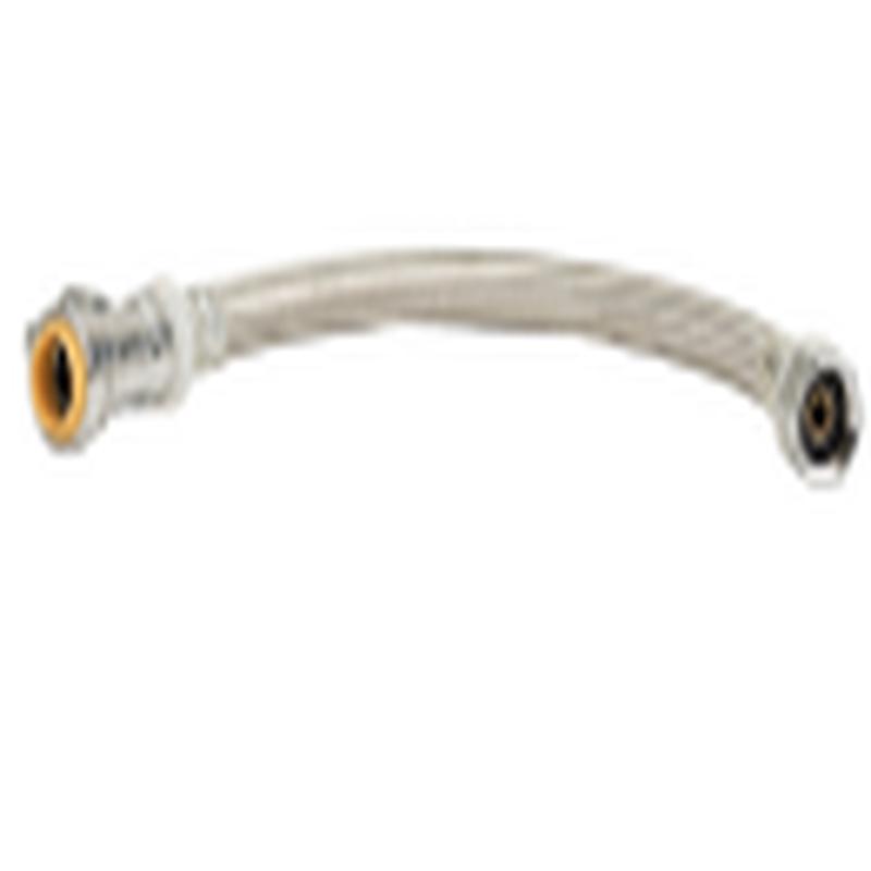 Probite 1/2 Push Angle Valve x 1/2 FIP x 18 Faucet Connector Hose, EPDM Seal