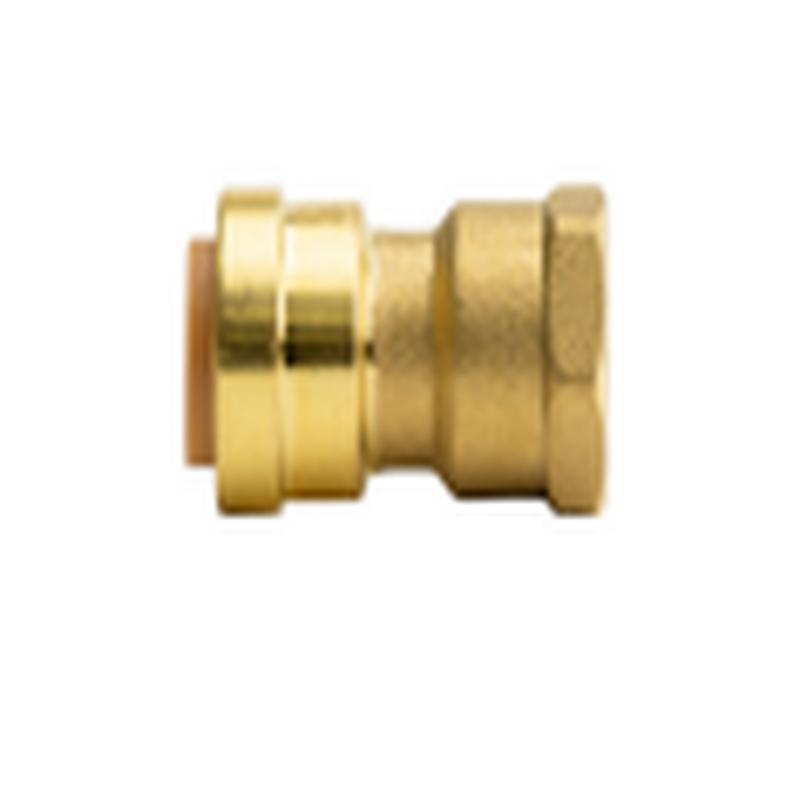 Quick Fitting 1 x 1 FNPT Straight Female Adapter Brass