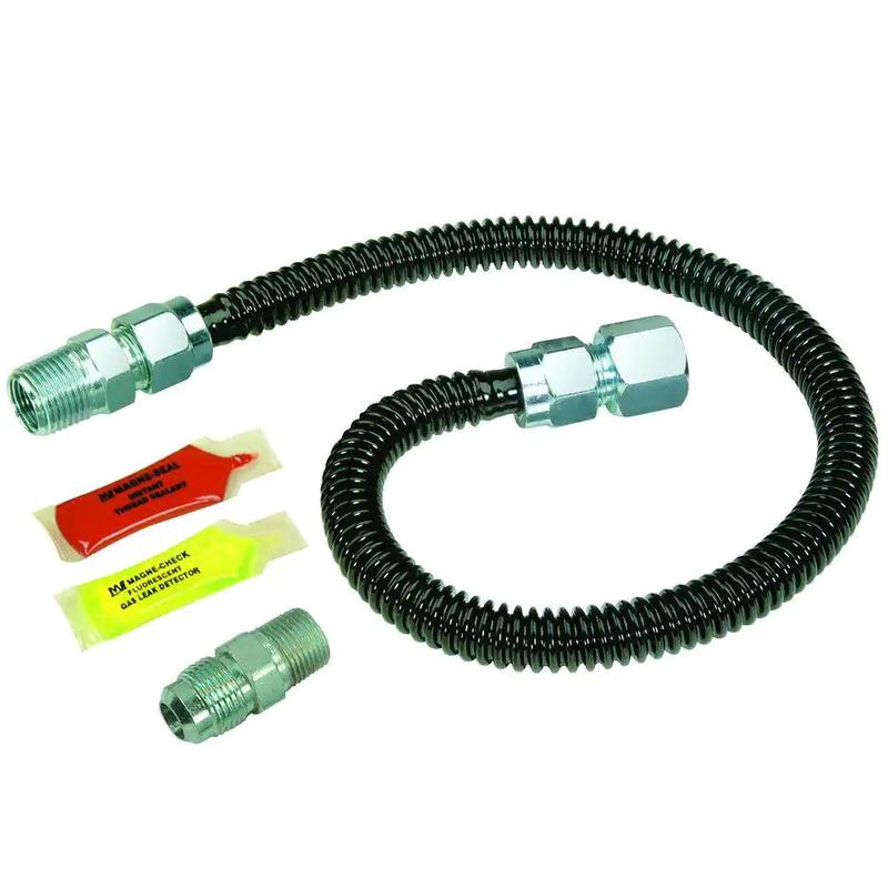 BrassCraft Black ProCoat Gas Installation Kit for Gas Log & Space Heater