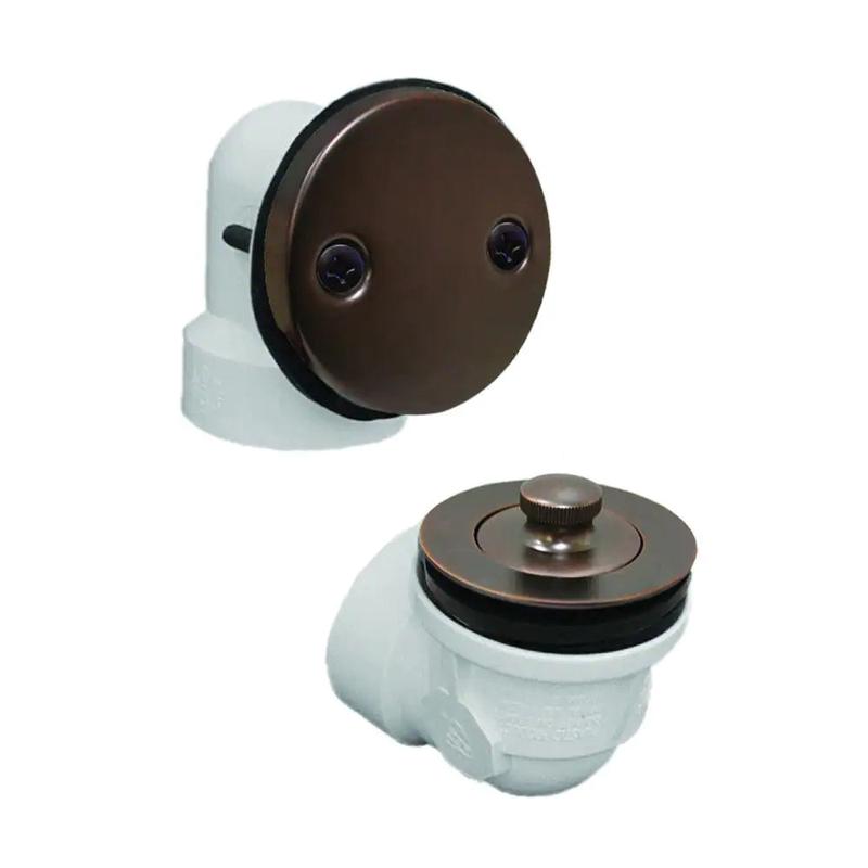 Braxton Harris Company 1-1/2 Sch 40 Lift/ Turn 2-Hole Bath Half Kit- Oil Rubbed Bronze