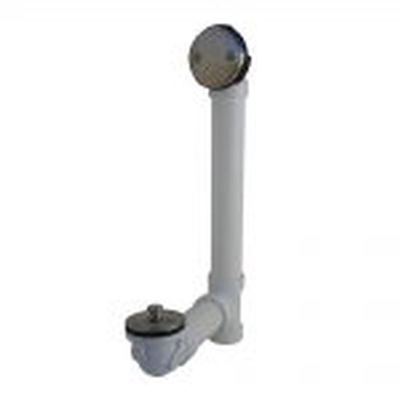 Braxton Harris Company 1-1/2 Sch 40 Lift/ Turn 2-Hole Bath Waste- PVD Satin Nickel