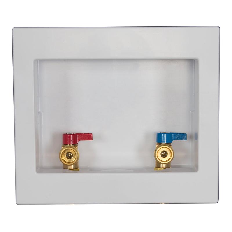 Braxton Harris Company 1/2 CPVC Washing Box w/ Qtr Turn Valves- Center Drain- Lead Free