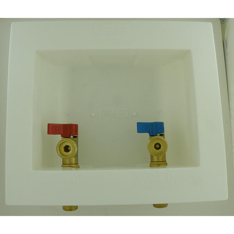 Braxton Harris Company 1/2 MIP Washing Box w/ Qtr Turn Valves- Center Drain- Lead Free