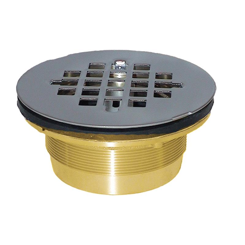 Braxton Harris Company 2 Brass No-Caulk Shower Drain w/ Key