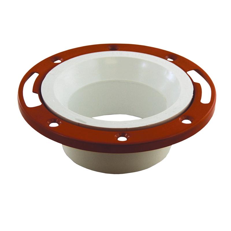 Braxton Harris Company 3 X 4 PVC Flat-Fit Closet Flange w/ Metal Ring