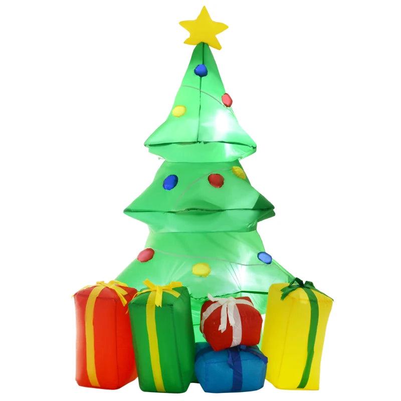 5ft Inflatable Christmas Tree - Air Blown Holiday Decoration with LED Lights for Outdoor Lawn Yard Ornaments