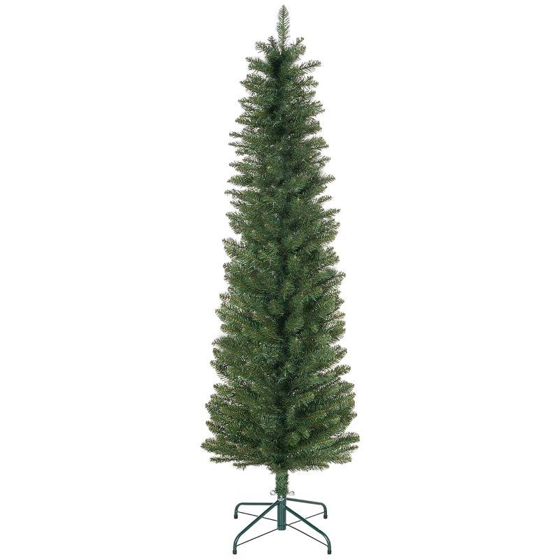 6ft Artificial Green Pencil Christmas Tree - Slim Design for Holiday Decor, Easy Setup, Perfect for Small Spaces