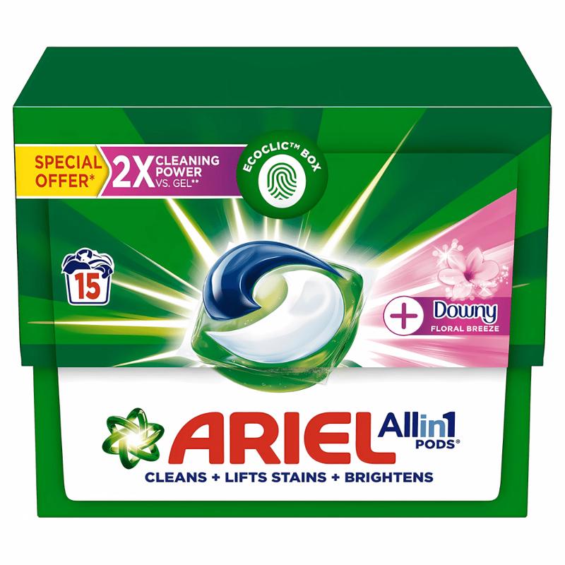 Ariel Floral Breeze All-in-1 Pods 15 Count Laundry Detergent