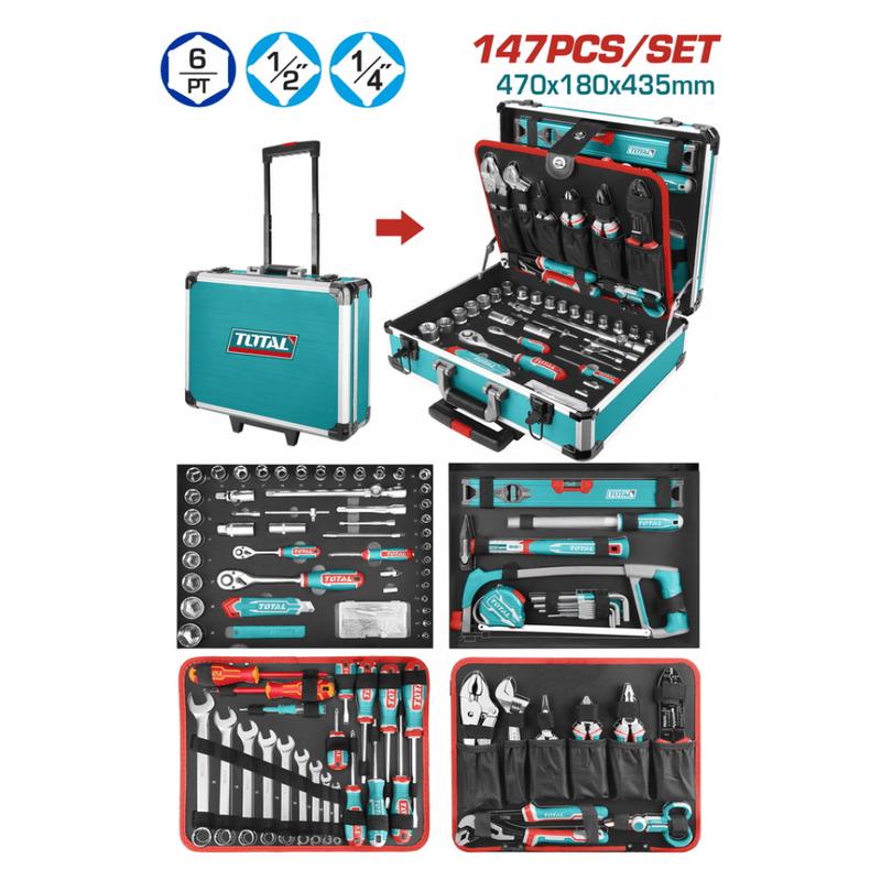 Total 147 Pieces Hand Tools Set - THKTHP21476