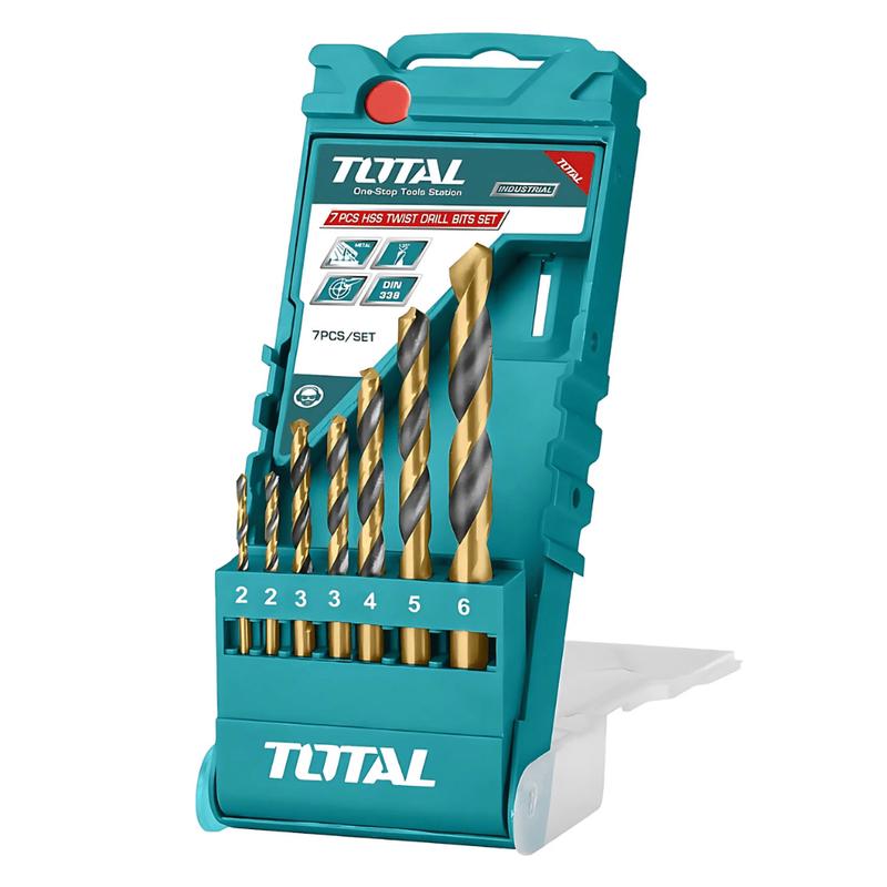 Total 7 Pieces HSS Drill Bit - TACSD0075