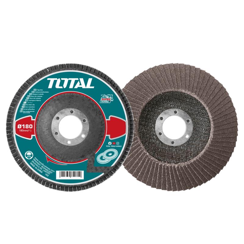 Total Flap Disc 180mm x 22.2mm x 120,P80 - TAC631803