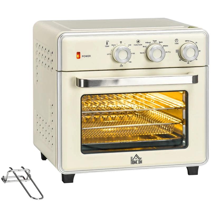 20L 90-230 Mini Electric Oven - Cream | Compact Kitchen Appliance for Baking, Toasting & Cooking | Energy Efficient