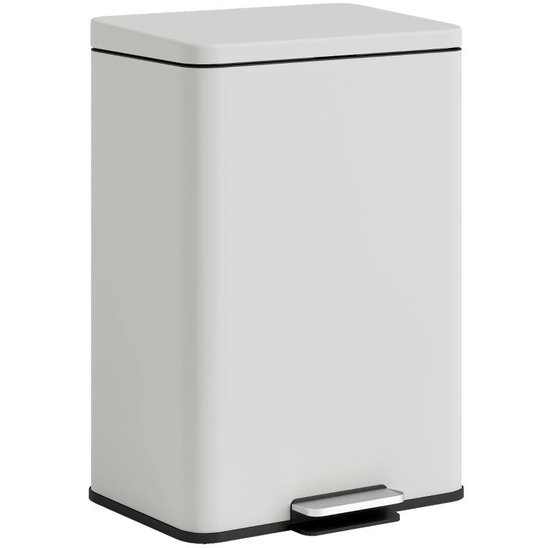 20L Cream Kitchen Bin with Soft-Close Lid, Stay-Open Function & Removable Inner Bucket - Ideal for Home & Office