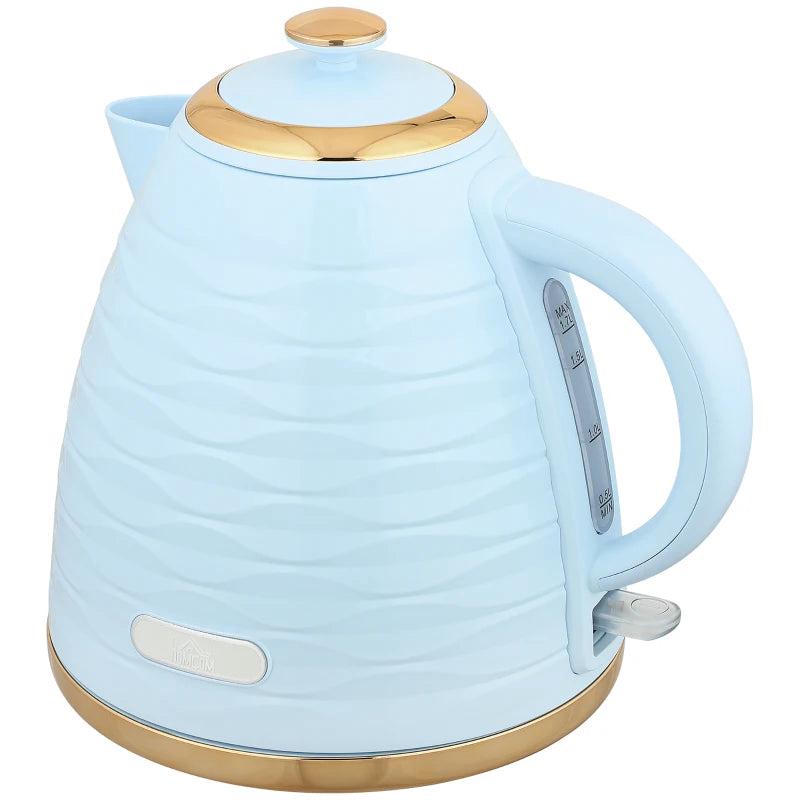 3kW Rapid Boil Light Blue Honeycomb Kettle - Stylish Electric Tea Kettle for Fast Boiling and Modern Kitchen Decor