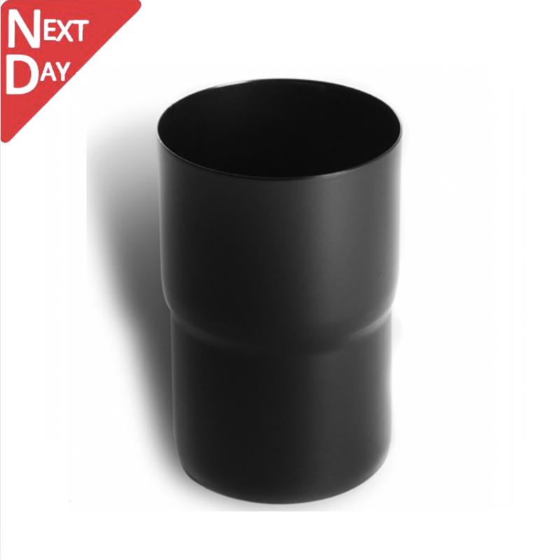 80mm Black Coated Galvanised Steel Downpipe Loose Connector