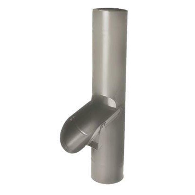 80mm Dusty Grey Coated Galvanised Steel Downpipe Diverter