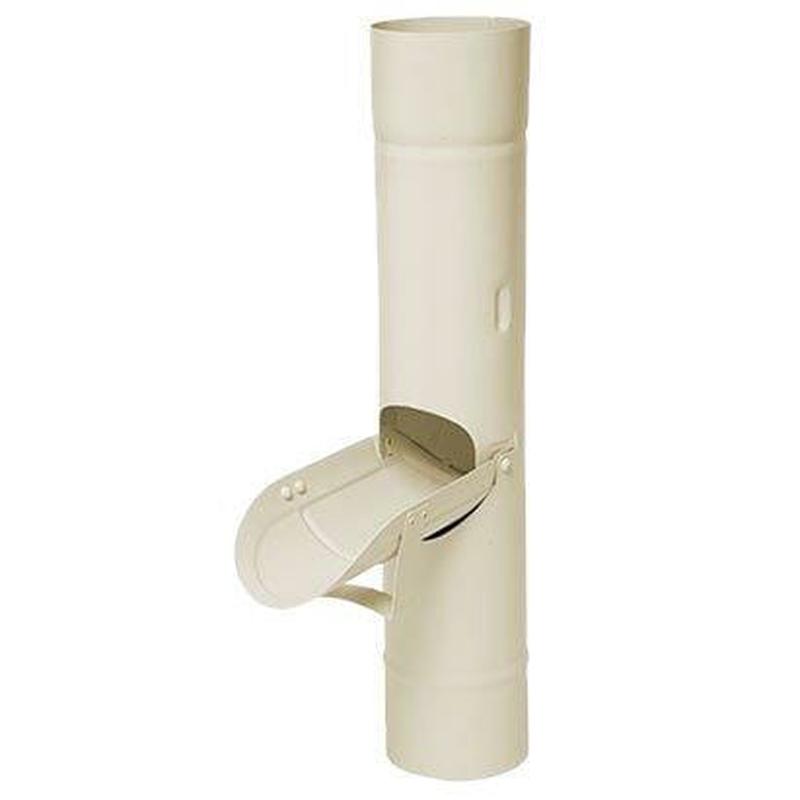 80mm Grey White Coated Galvanised Steel Downpipe Diverter