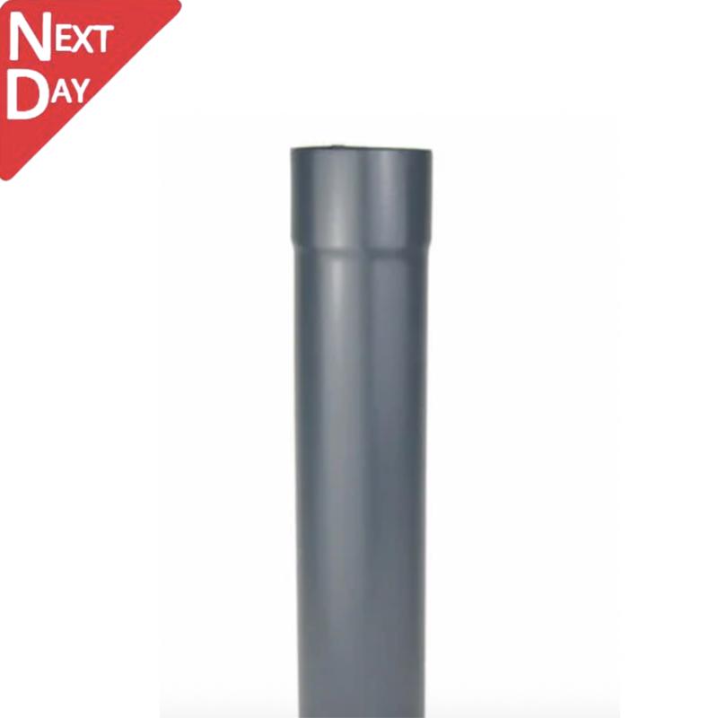 80mm Anthracite Grey Galvanised Steel Downpipe 3m Length