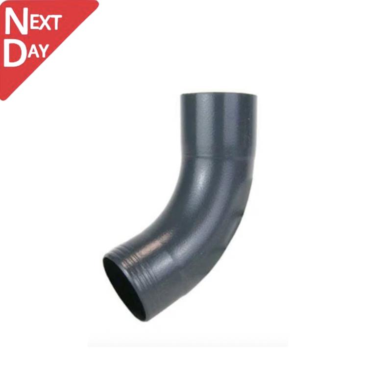 80mm Anthracite Grey Galvanised Steel Downpipe 70 Degree Bend