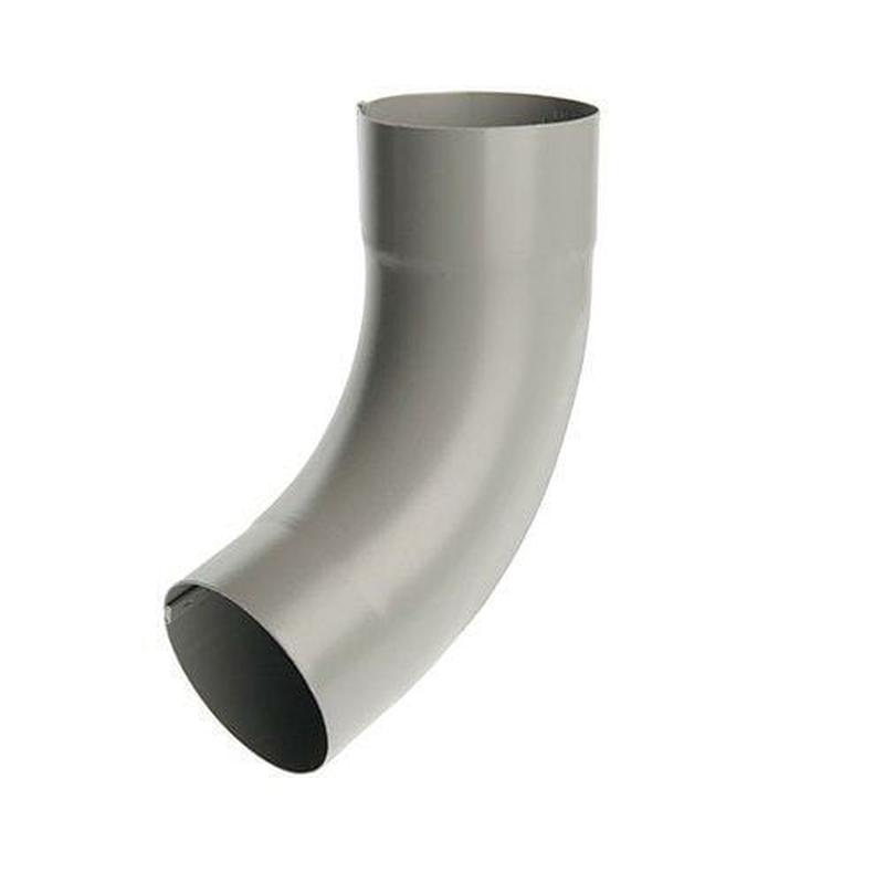 80mm Dusty Grey Galvanised Steel Downpipe 70 Degree  Bend