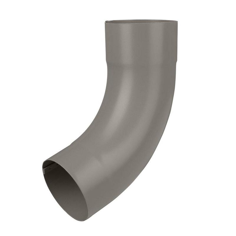 80mm Dusty Grey Galvanised Steel Downpipe 90 Degree  Bend