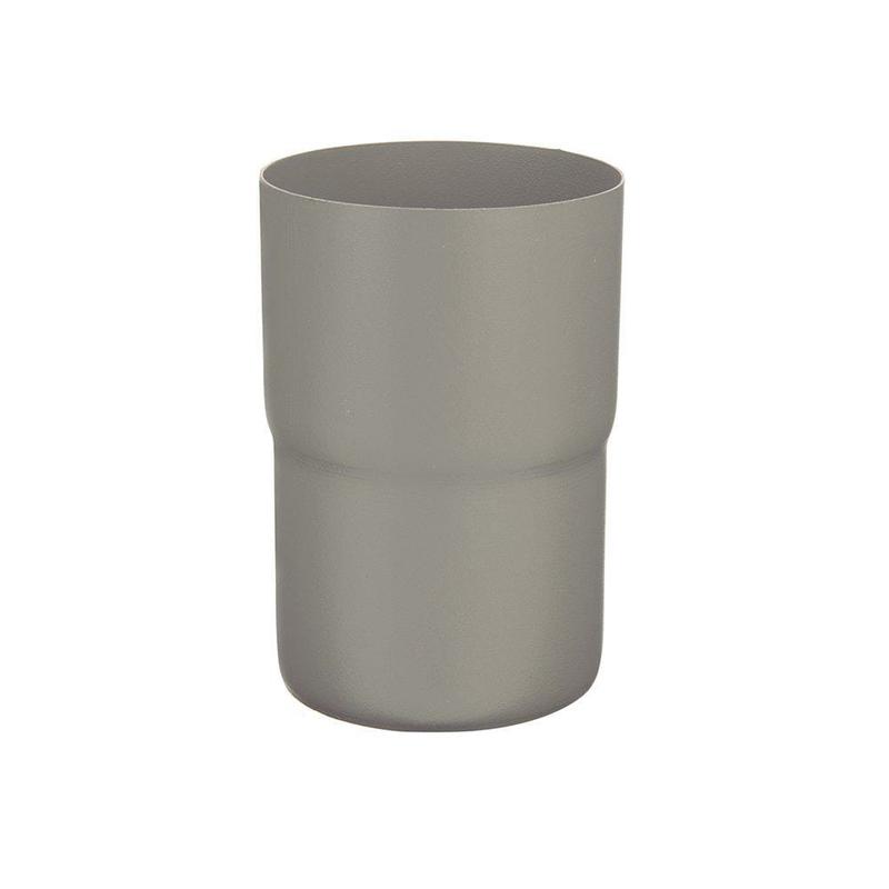 80mm Dusty Grey Galvanised Steel Downpipe Loose Connector