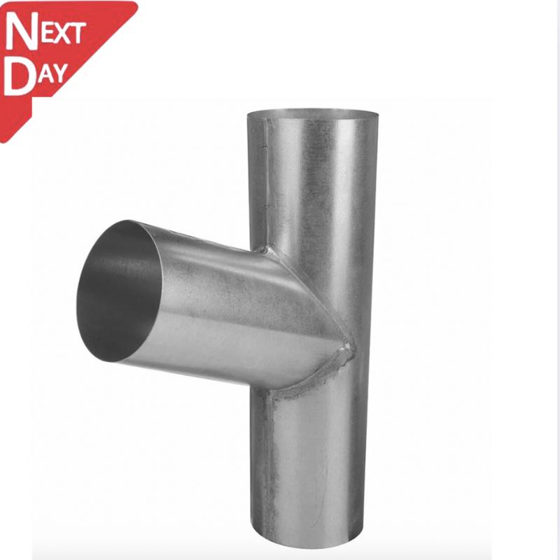 80mm Galvanised Steel Downpipe 70 Degree Branch