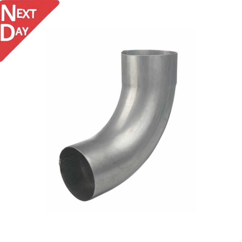 80mm Galvanised Steel Downpipe 90 Degree Bend